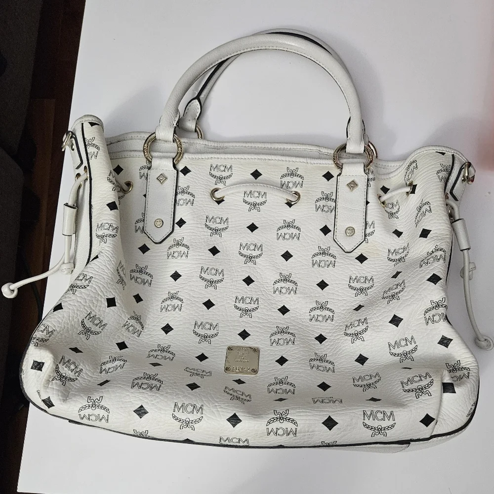 MCM White Leather Bag - Picture 5 of 16